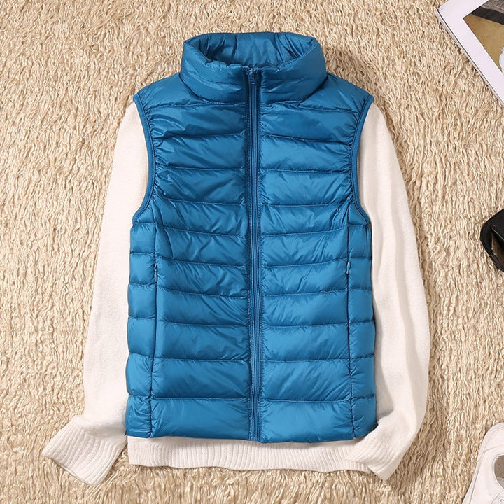 Rebeca | Women's Padded Down Vest with High Collar and Zipper