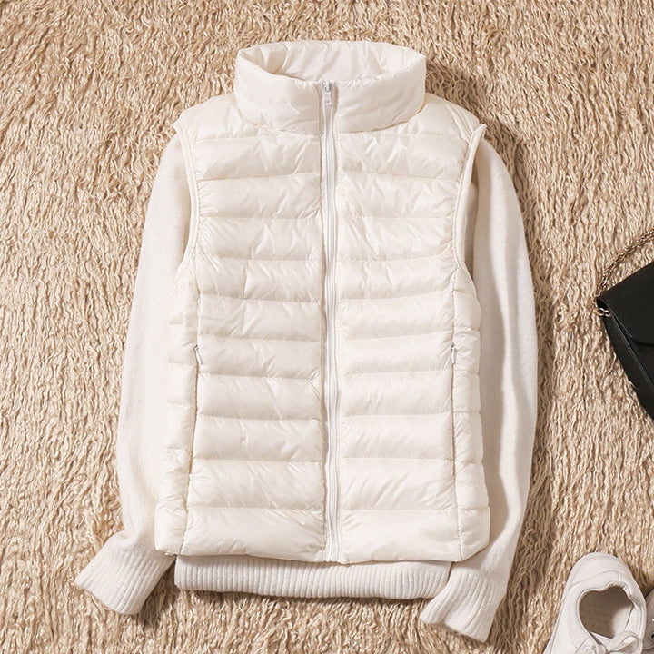 Rebeca | Women's Padded Down Vest with High Collar and Zipper
