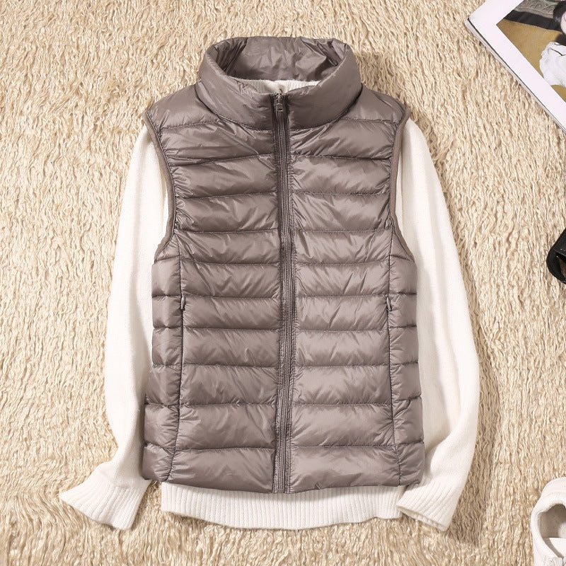 Rebeca | Women's Padded Down Vest with High Collar and Zipper