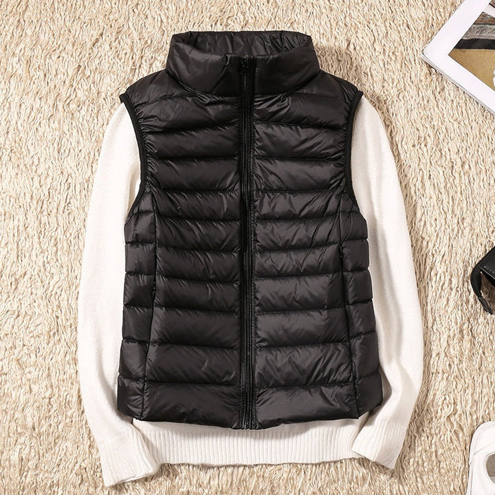 Rebeca | Women's Padded Down Vest with High Collar and Zipper