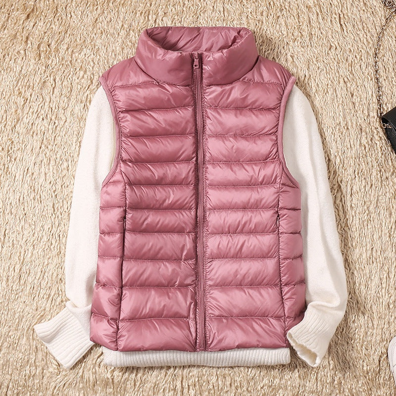 Rebeca | Women's Padded Down Vest with High Collar and Zipper