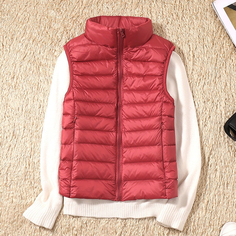 Rebeca | Women's Padded Down Vest with High Collar and Zipper