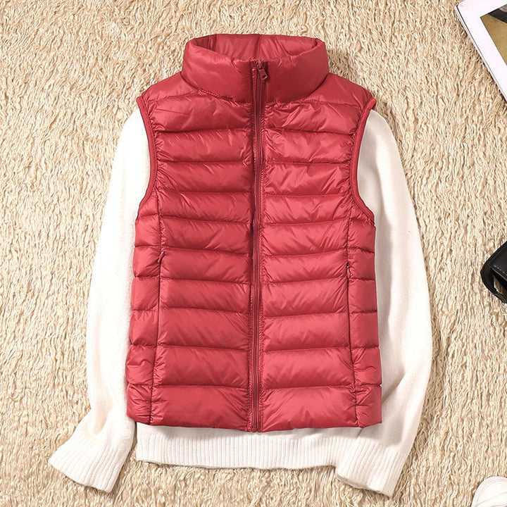 Rebeca | Women's Padded Down Vest with High Collar and Zipper