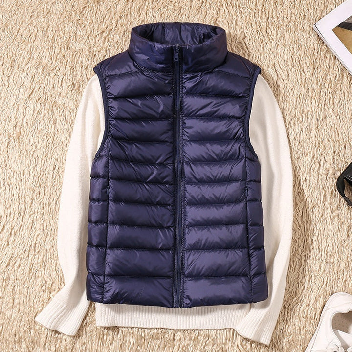 Rebeca | Women's Padded Down Vest with High Collar and Zipper