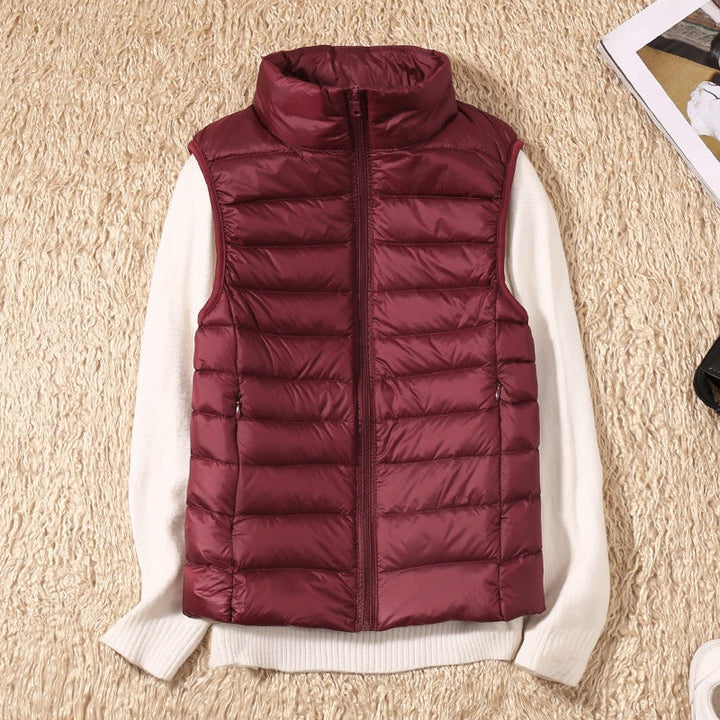 Rebeca | Women's Padded Down Vest with High Collar and Zipper