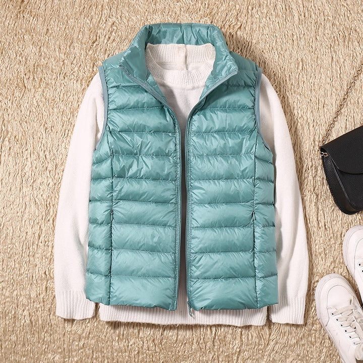 Rebeca | Women's Padded Down Vest with High Collar and Zipper