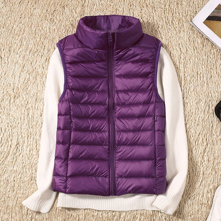 Rebeca | Women's Padded Down Vest with High Collar and Zipper