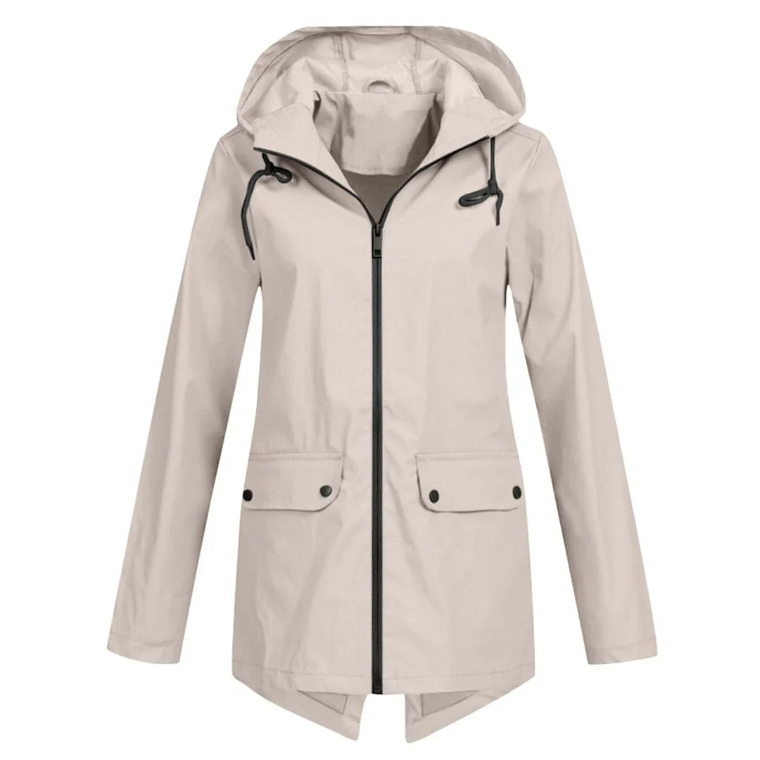 Rain jacket with hood