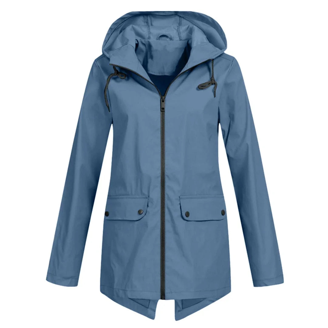 Rain jacket with hood