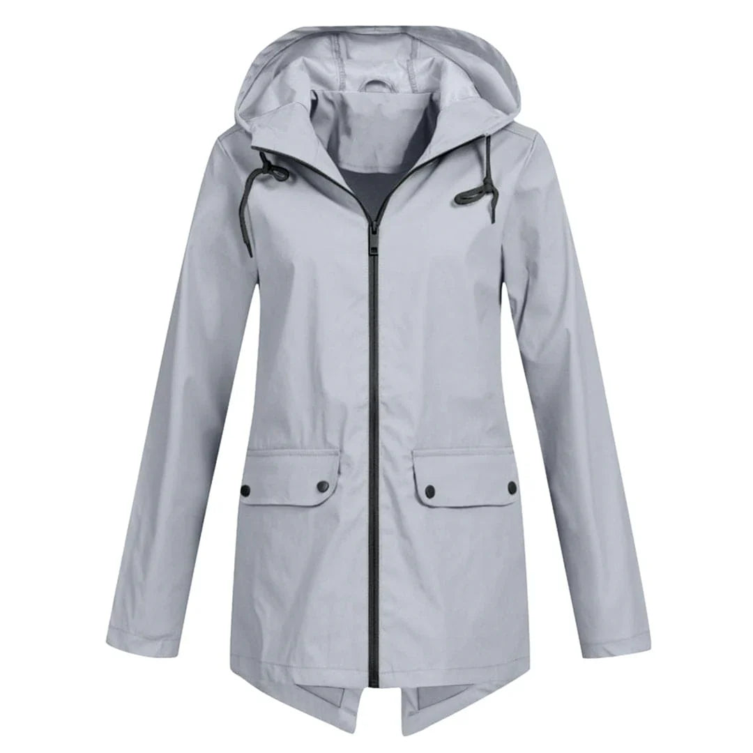 Rain jacket with hood