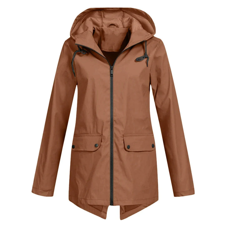 Rain jacket with hood