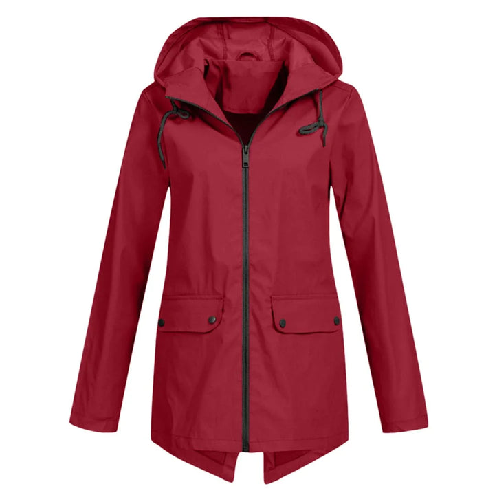 Rain jacket with hood