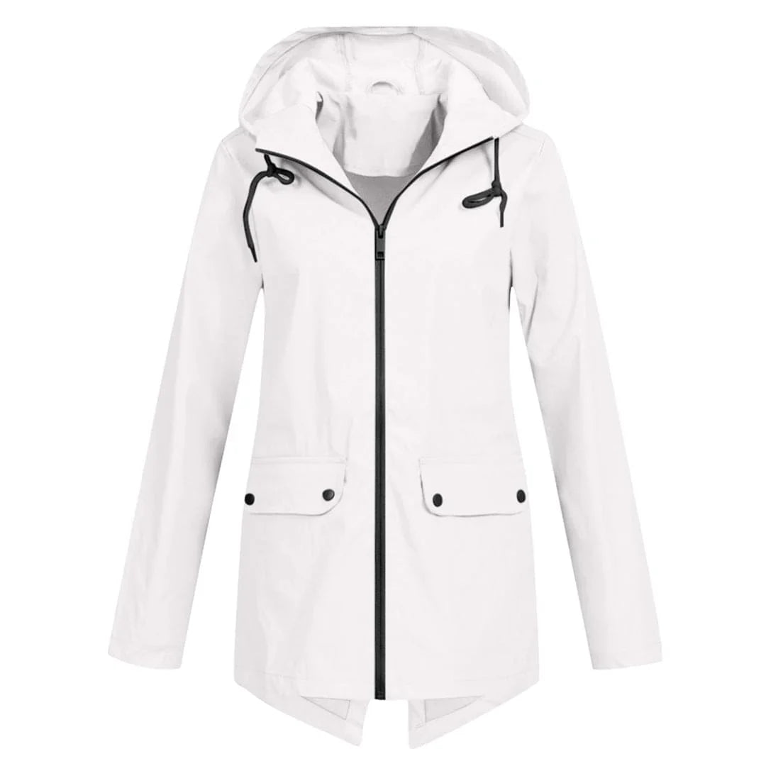 Rain jacket with hood