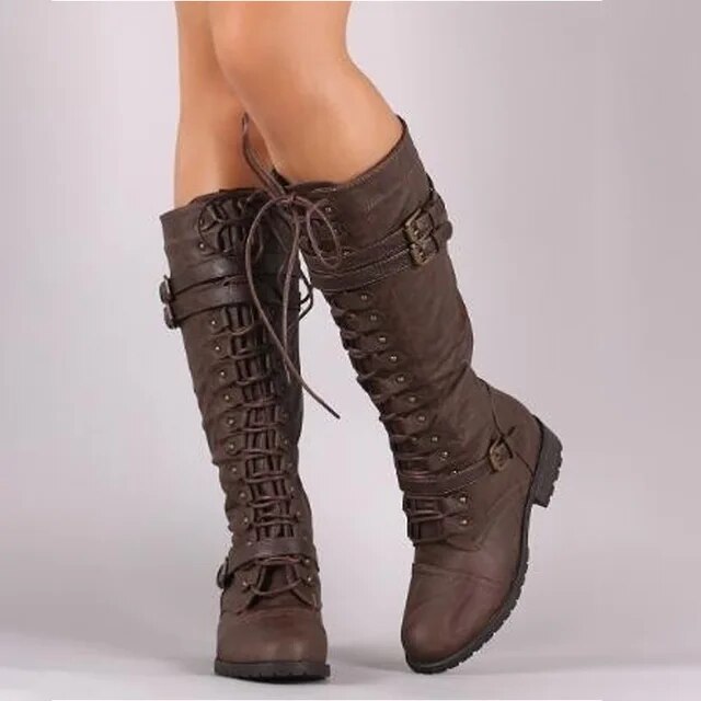 Vintage-Inspired Lace-Up Ankle Boots - Maddie