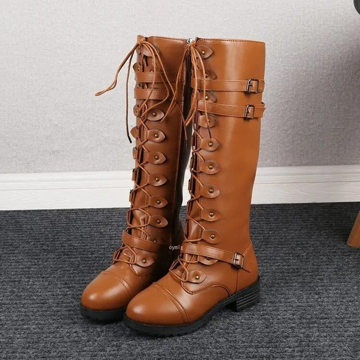 Vintage-Inspired Lace-Up Ankle Boots - Maddie