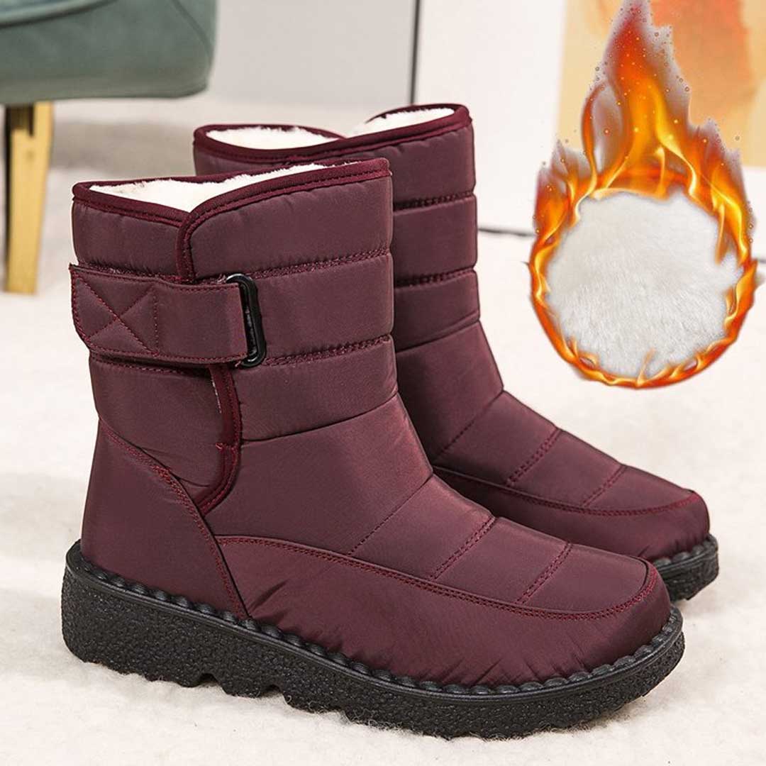 Waterproof and windproof women's snow boots - Warm winter boots for snow and rain