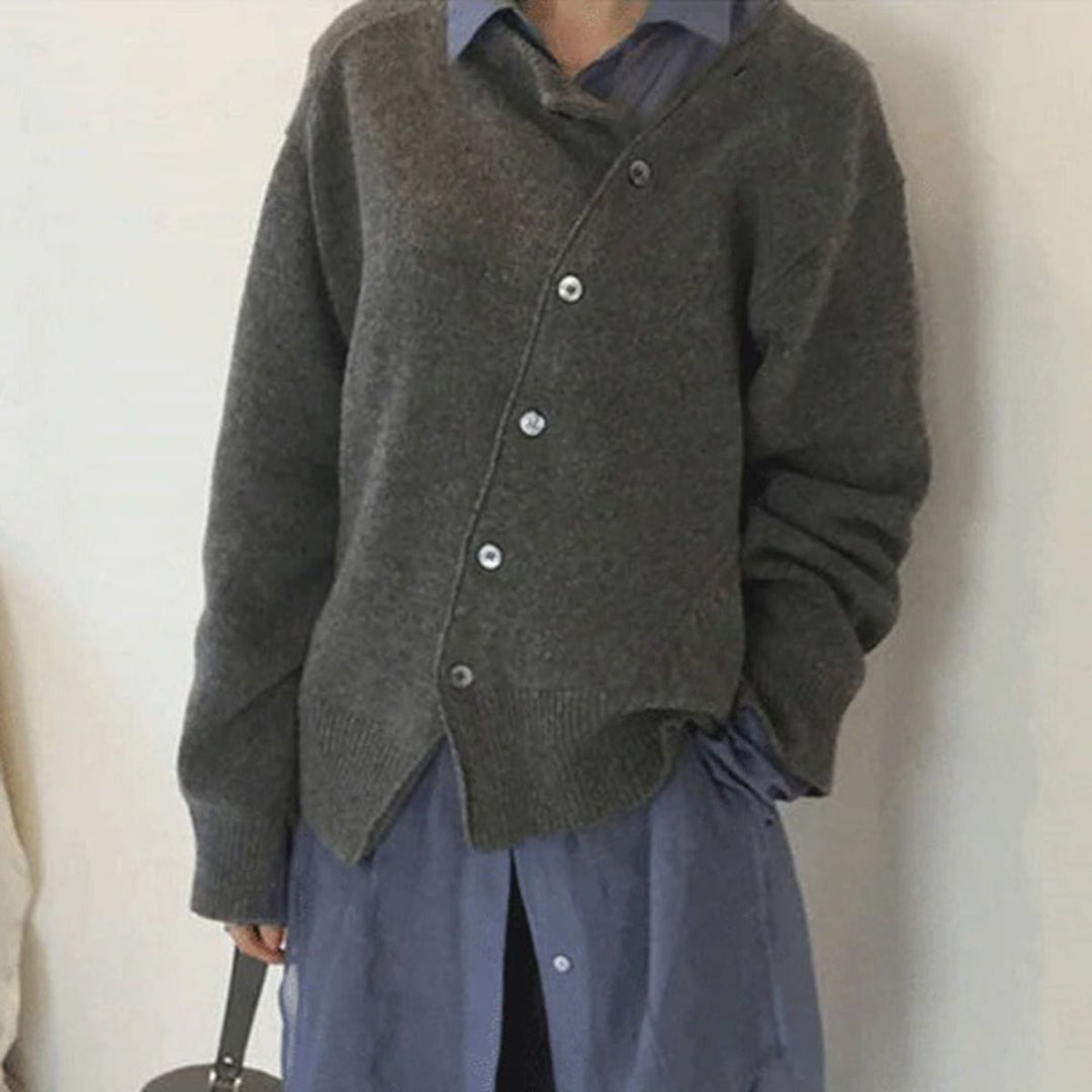 Button-Front Cardigan Sweater for Women