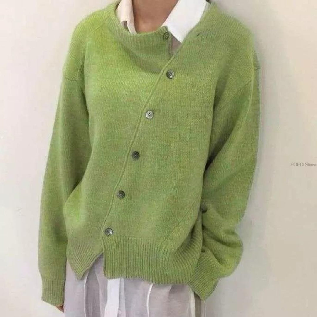 Button-Front Cardigan Sweater for Women