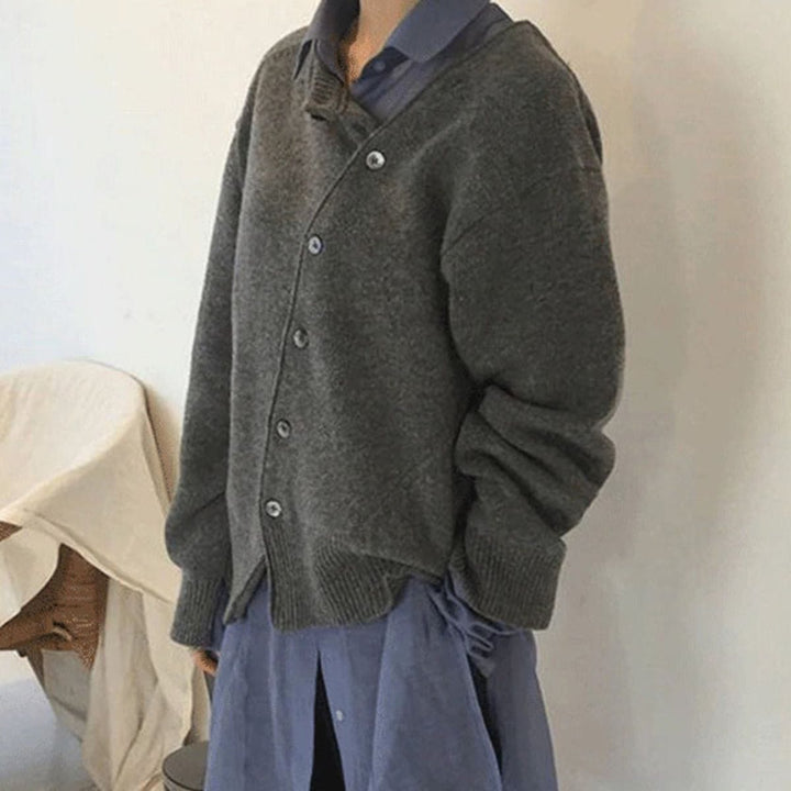 Button-Front Cardigan Sweater for Women