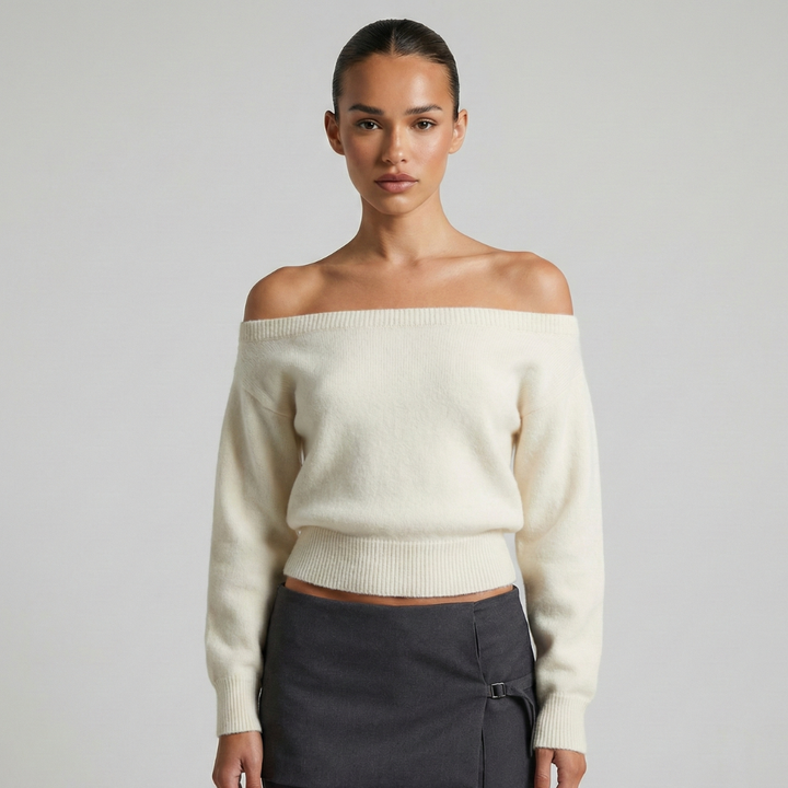 One-Shoulder Sweater for Women in Casual Style