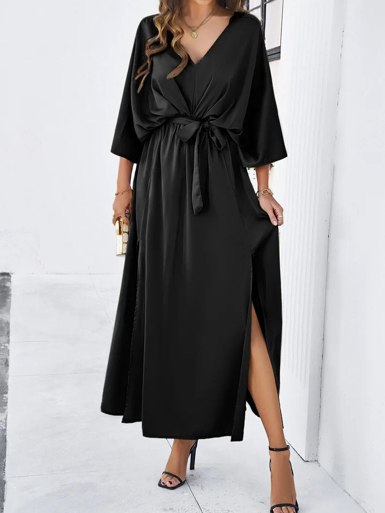 Chloe's Chic V-Neck Floral Dress