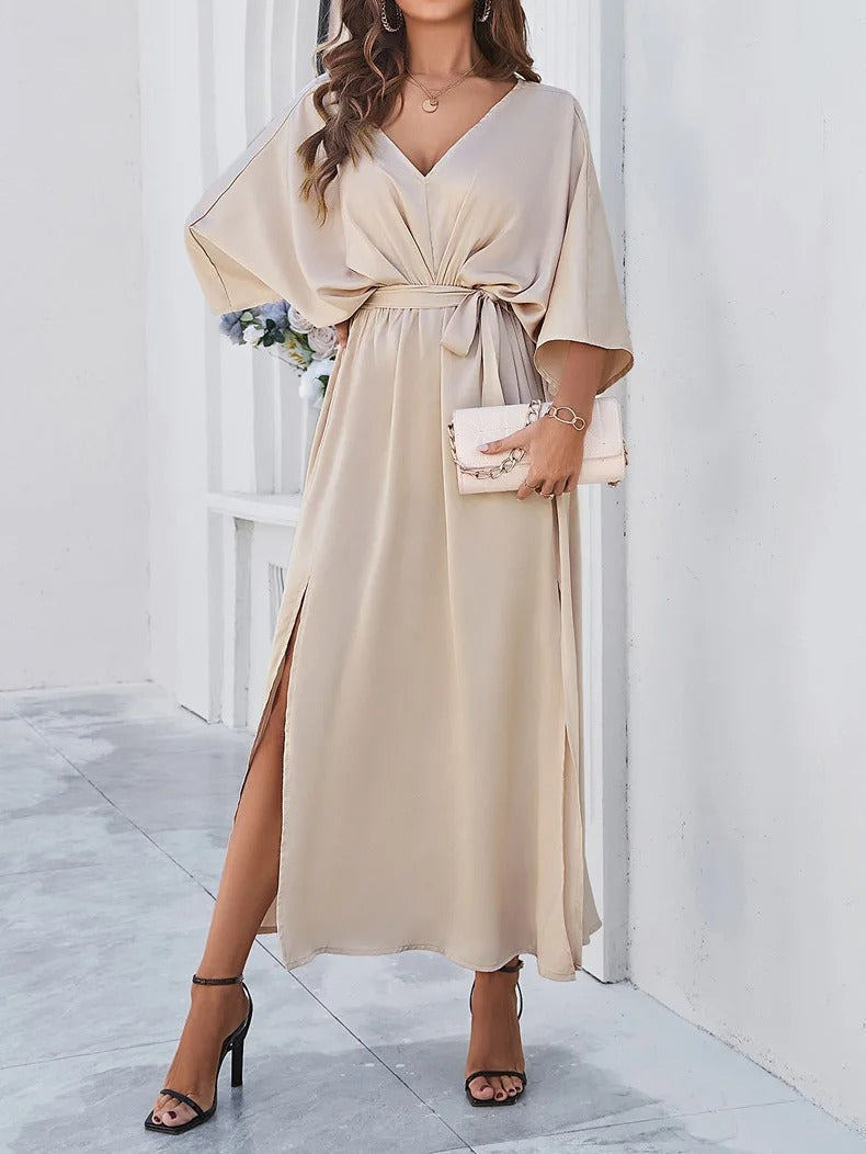 Chloe's Chic V-Neck Floral Dress