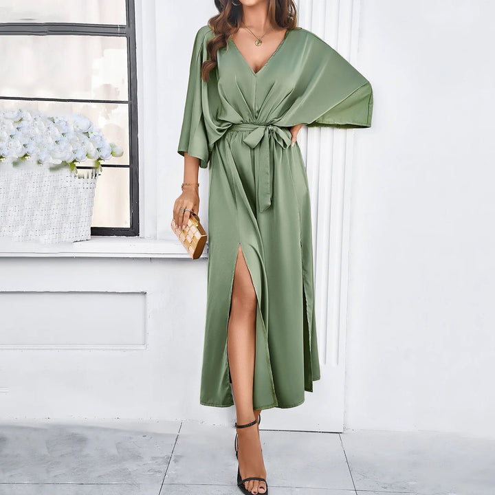 Chloe's Chic V-Neck Floral Dress
