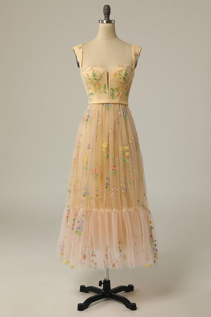 Elegant Embroidered A-Line Ball Gown - Isabelle