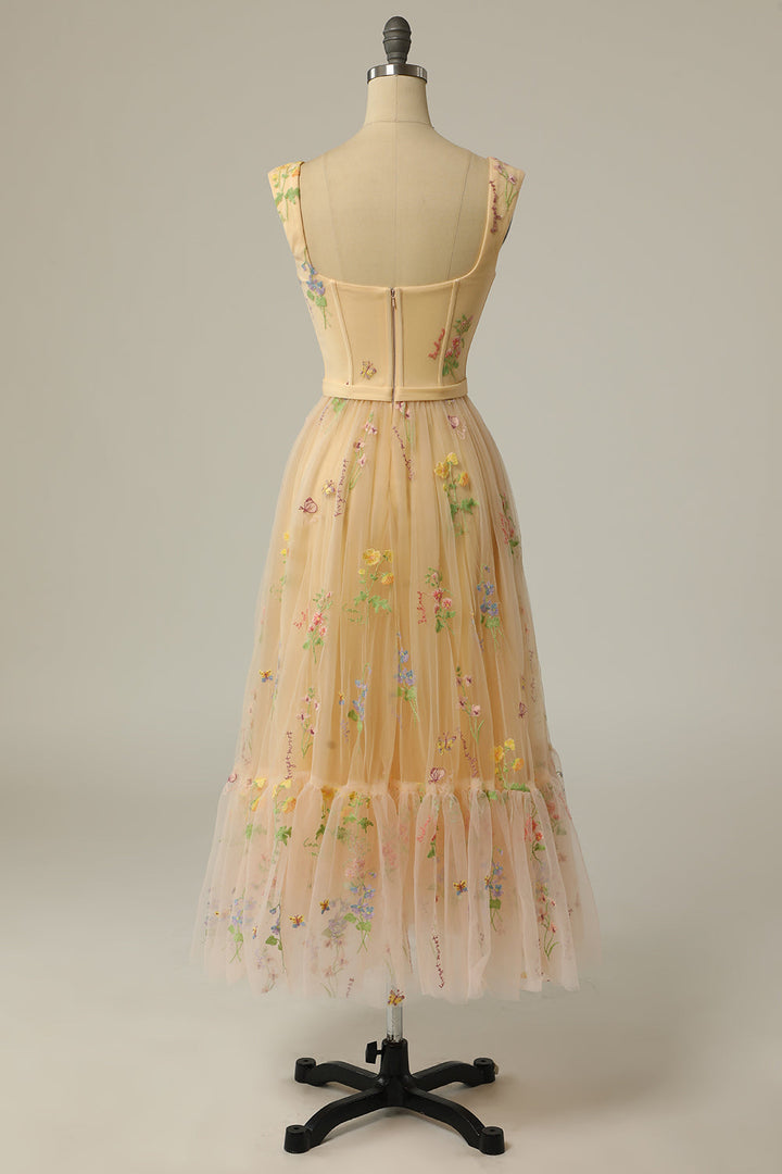 Elegant Embroidered A-Line Ball Gown - Isabelle