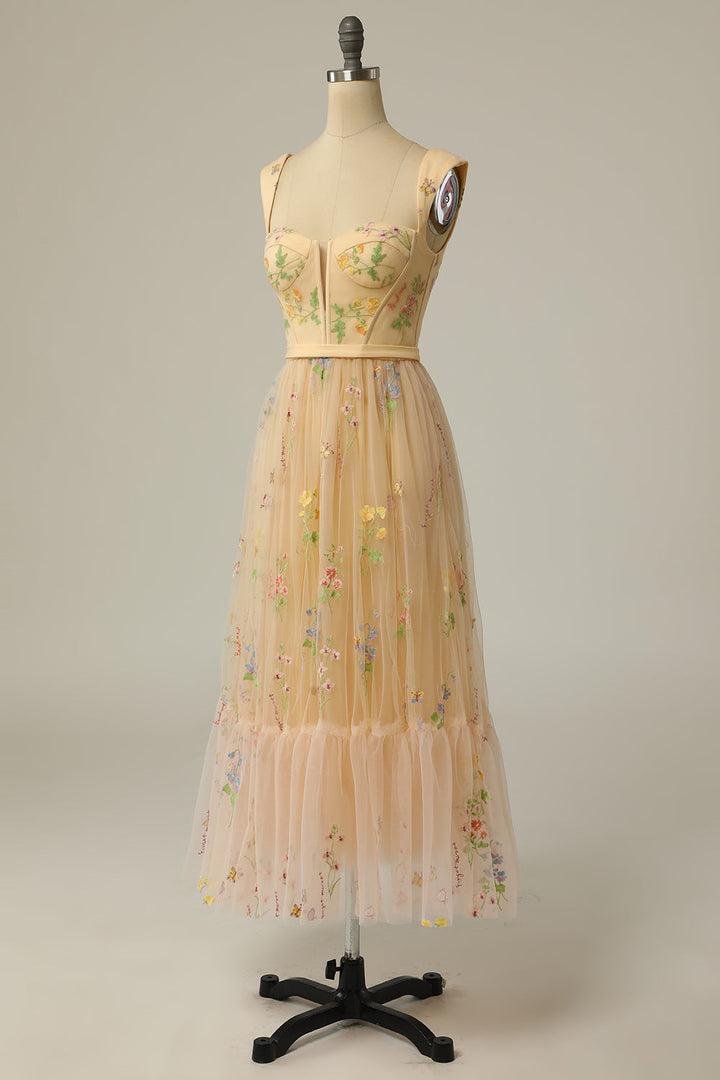 Elegant Embroidered A-Line Ball Gown - Isabelle