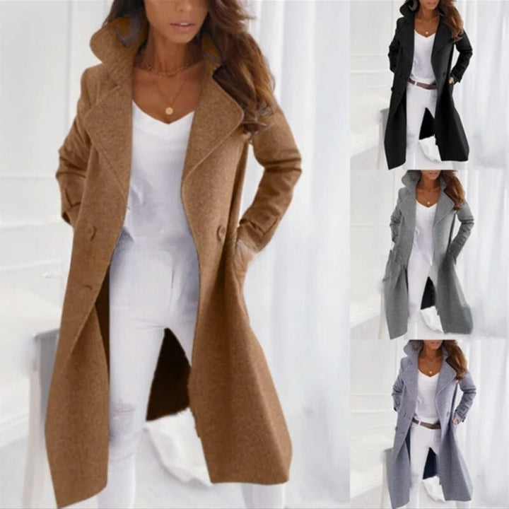 Chic Women's Overcoat with Notched Collar - Isabella