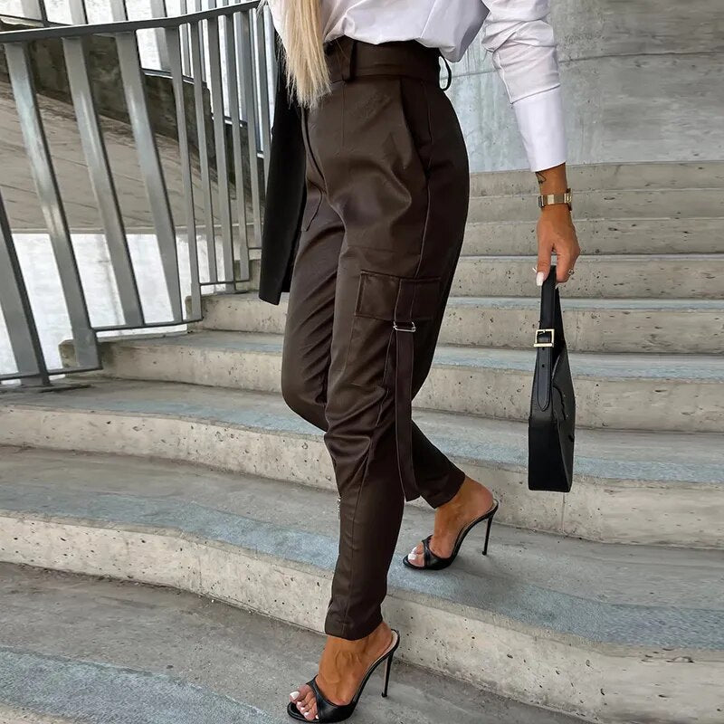 Chic Leather Trousers for Women - Bella