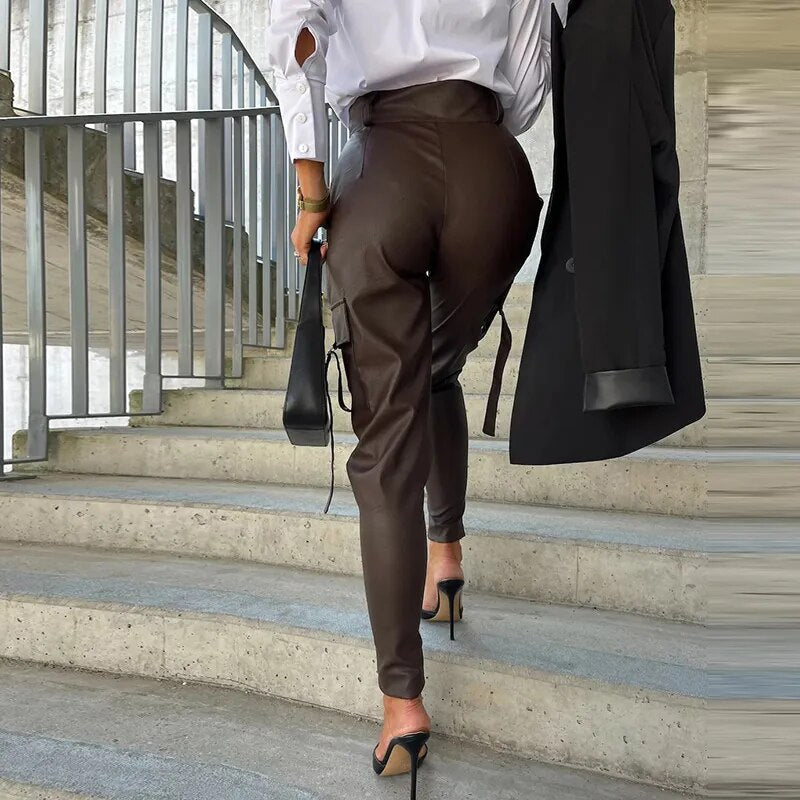 Chic Leather Trousers for Women - Bella
