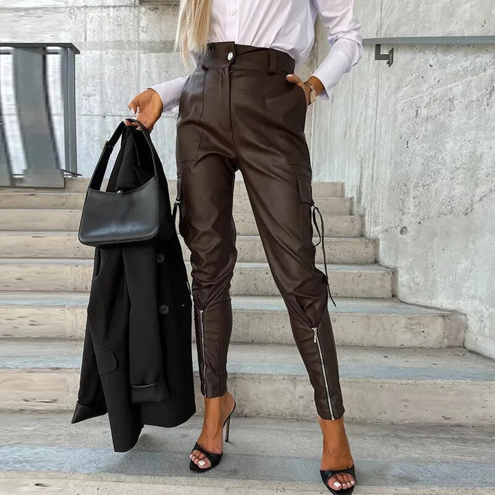 Chic Leather Trousers for Women - Bella