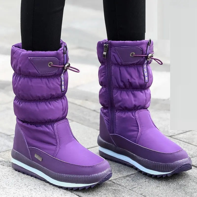 Uxía | Women’s Padded Waterproof Snow Boots with Flat Soles