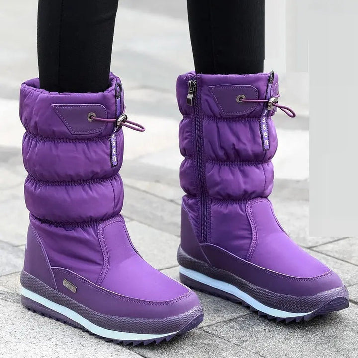 Uxía | Women’s Padded Waterproof Snow Boots with Flat Soles