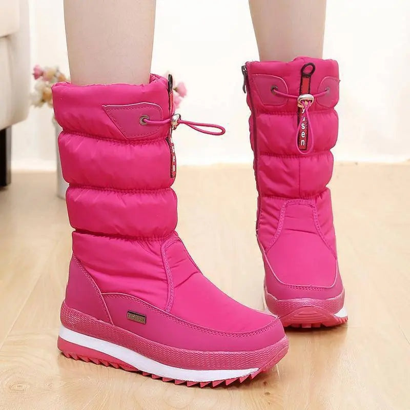 Uxía | Women’s Padded Waterproof Snow Boots with Flat Soles