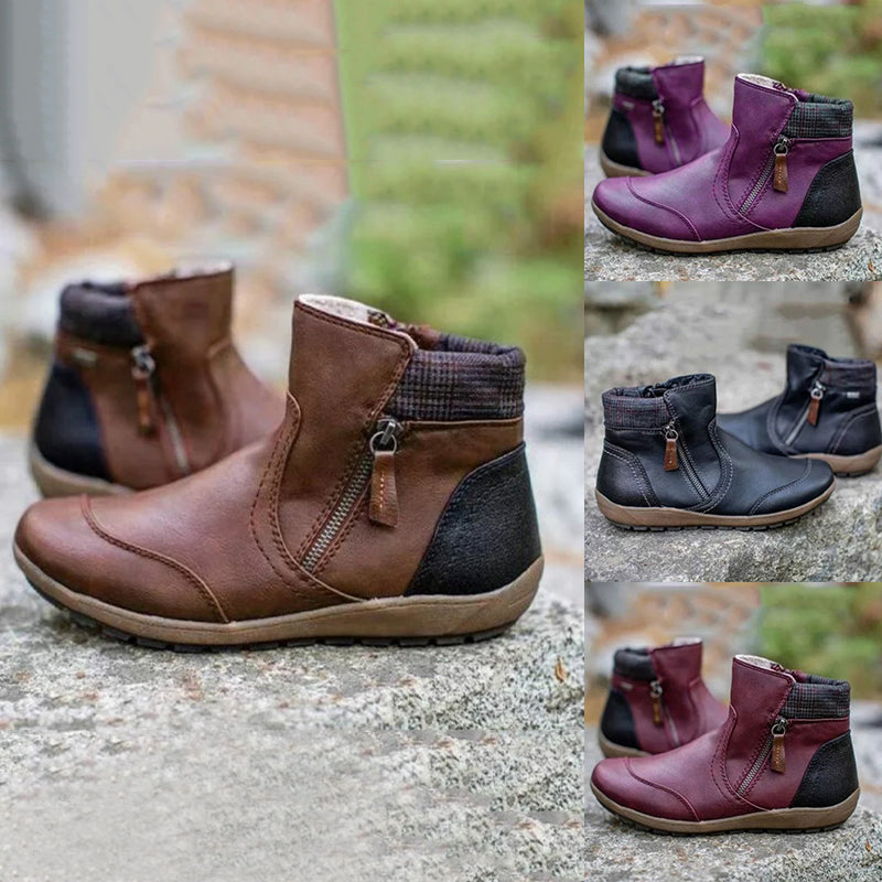 Zipper Ankle Boots for Women
