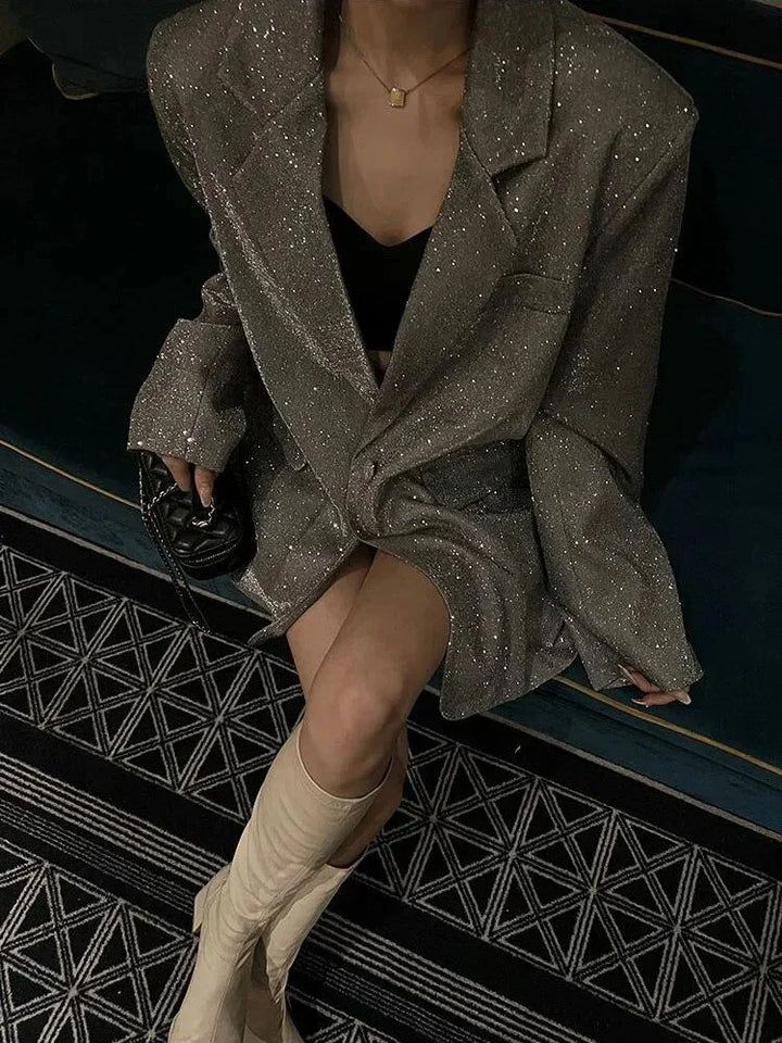 Sequin Women's Blazer for Chic Evenings