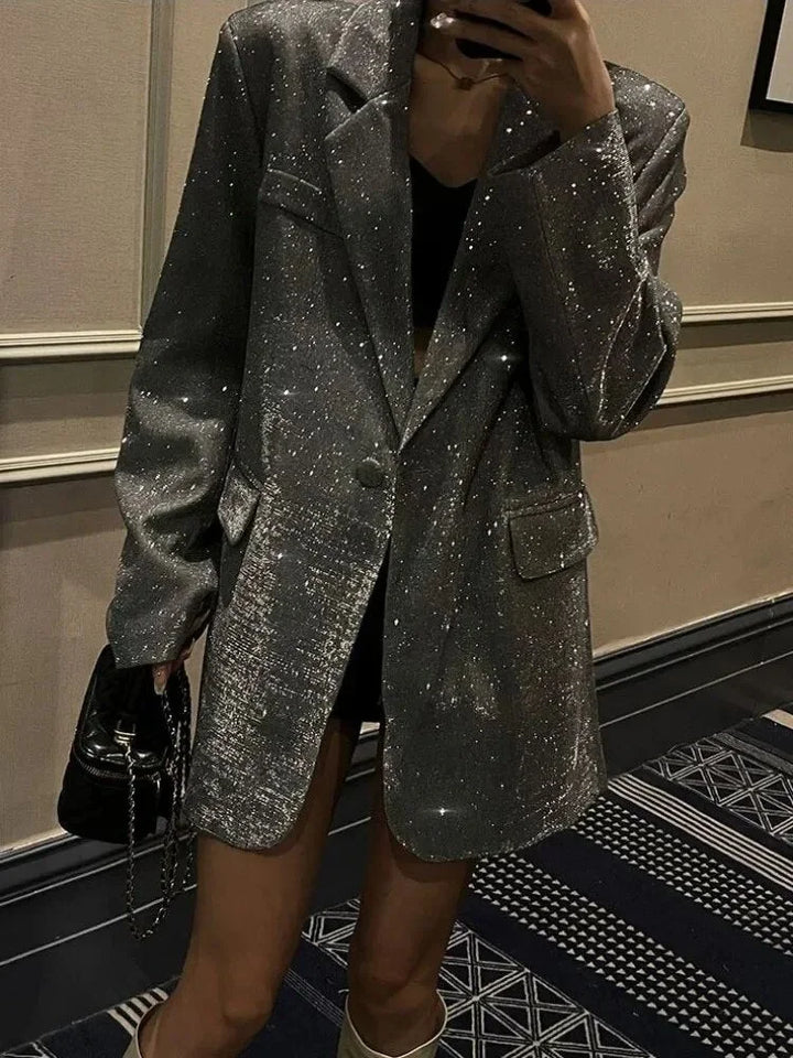 Sequin Women's Blazer for Chic Evenings