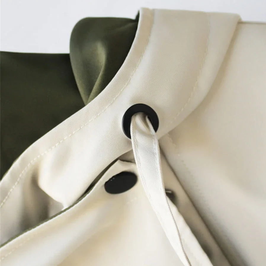 Women's Windbreaker Blazer with Removable Hood