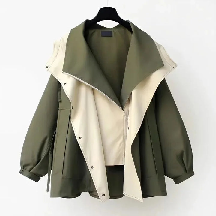Women's Windbreaker Blazer with Removable Hood