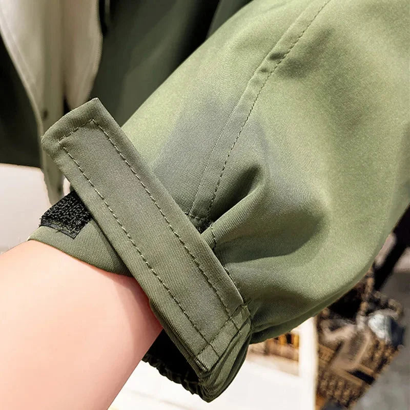 Women's Windbreaker Blazer with Removable Hood