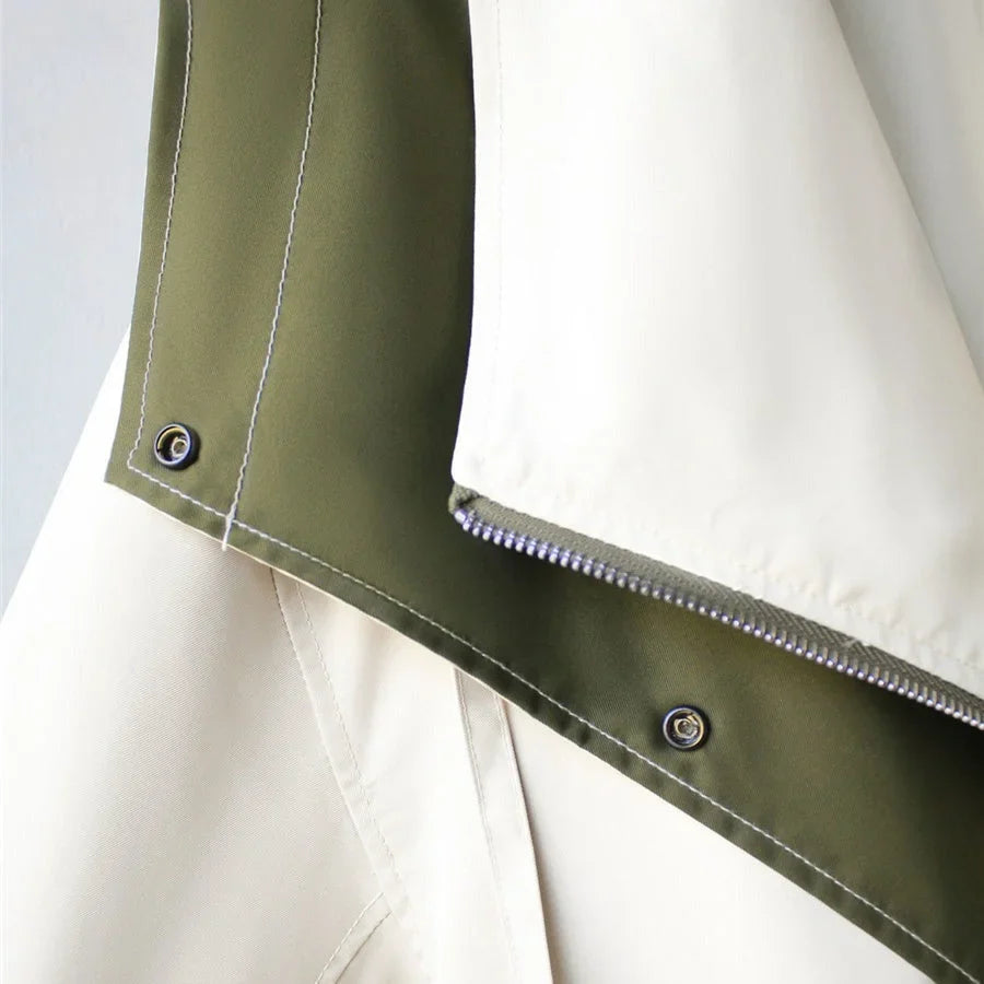 Women's Windbreaker Blazer with Removable Hood