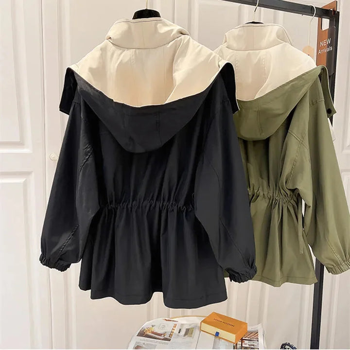 Women's Windbreaker Blazer with Removable Hood