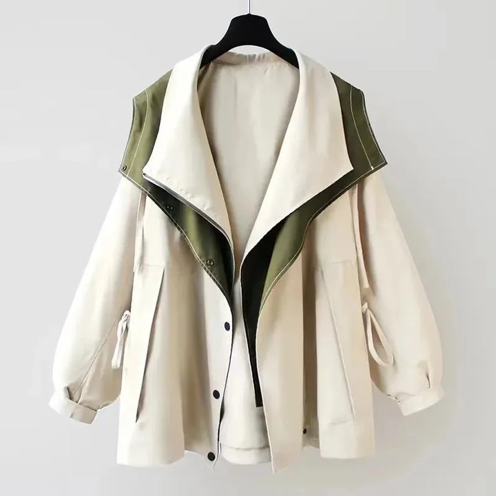 Women's Windbreaker Blazer with Removable Hood