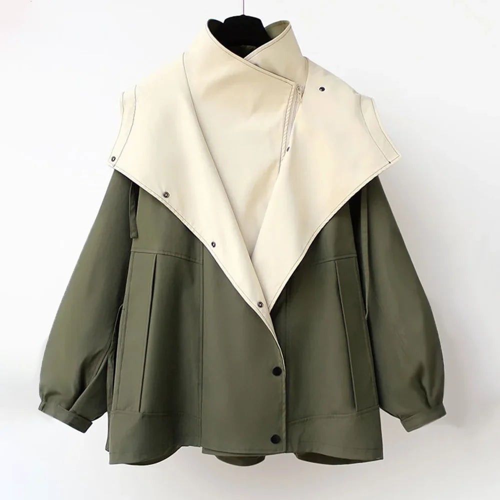 Women's Windbreaker Blazer with Removable Hood