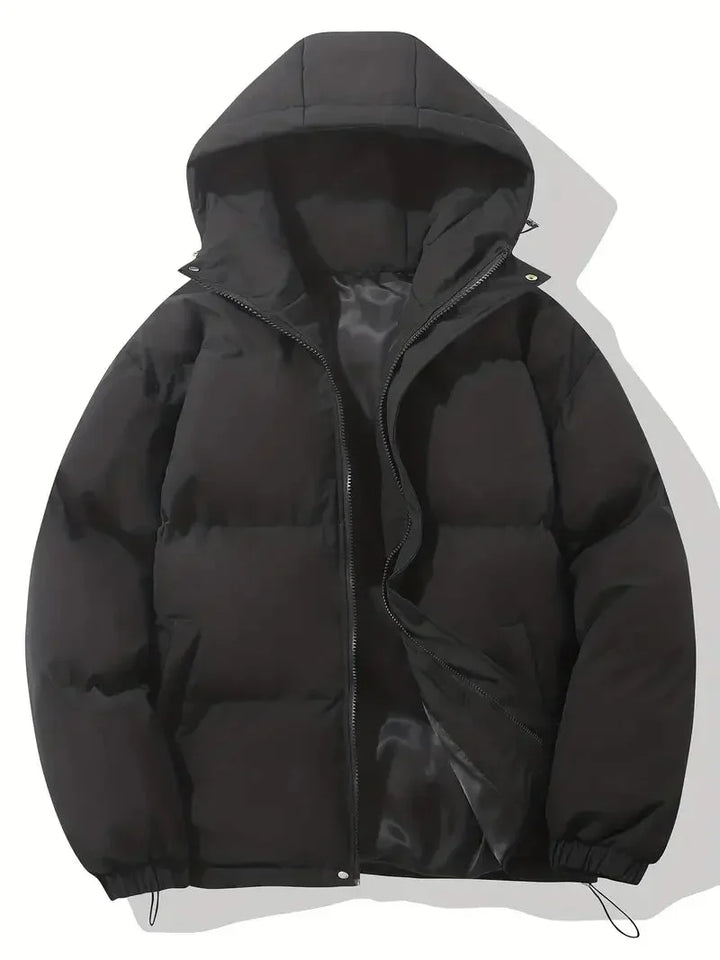 Women's Winter Blazer with Adjustable Hood and Zipper