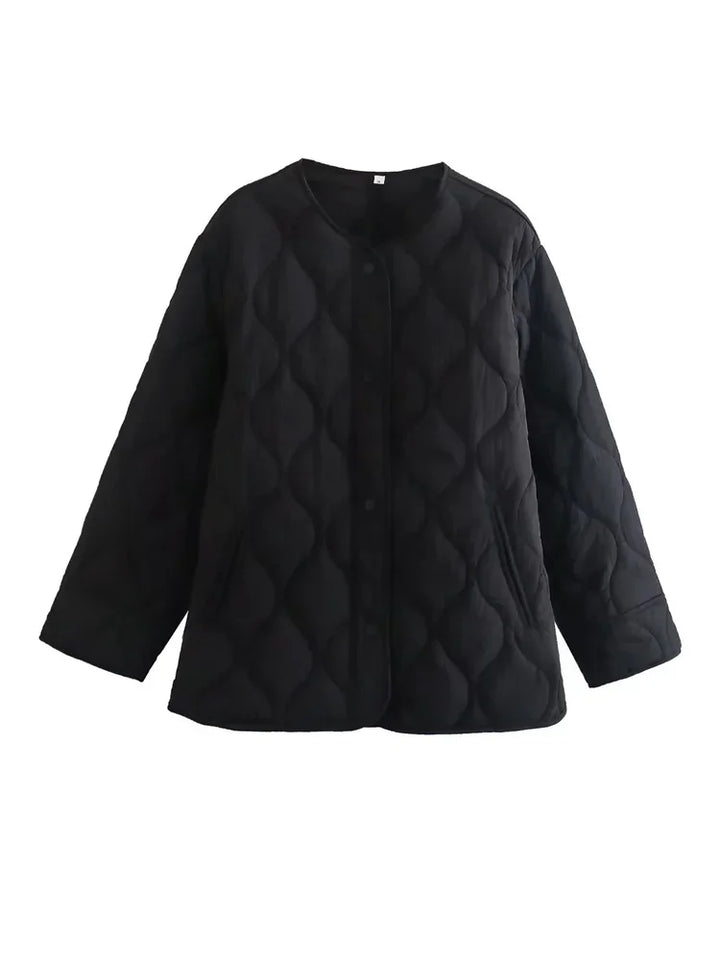 Women's oversized quilted blazer for winter