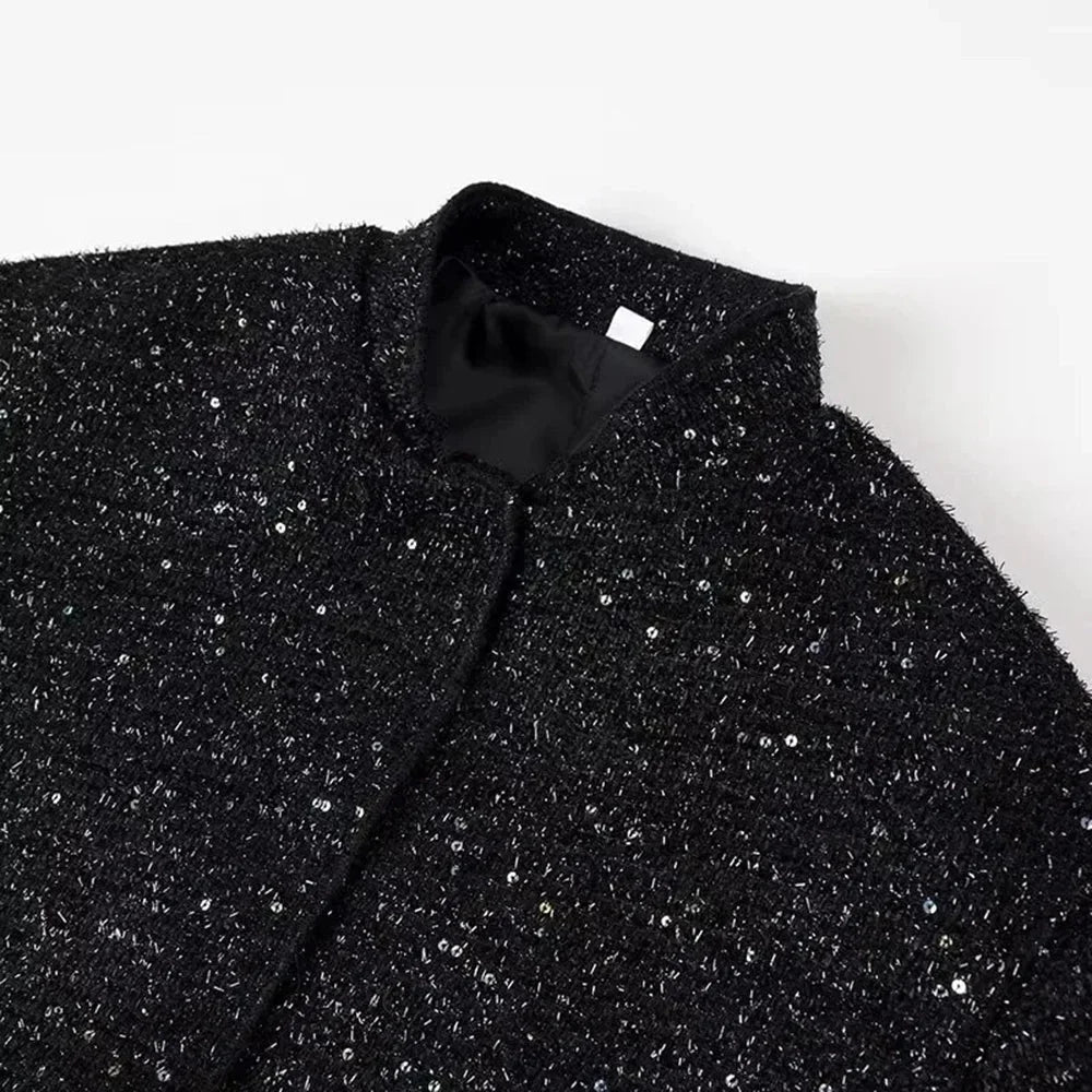 Chic Women's Blazer with Sequins and Elegant Cut